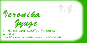 veronika gyuge business card